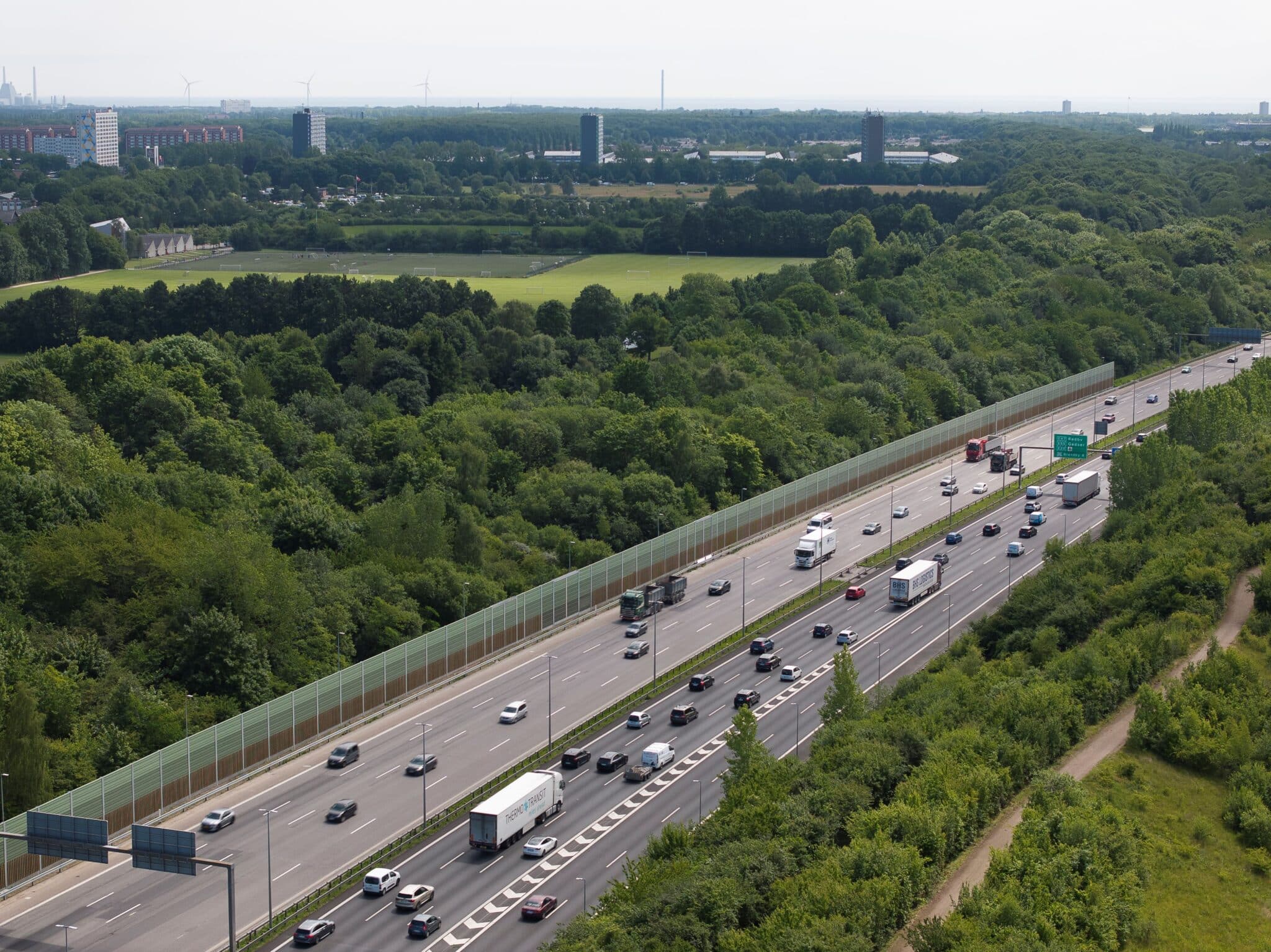 DAV NORDIC støjskærm på M3 ved Rødovre