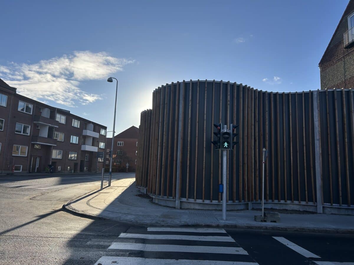 Krum støjskærm i Vejle