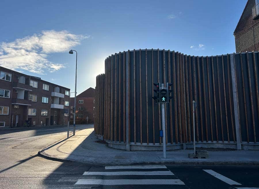Krum støjskærm i Vejle
