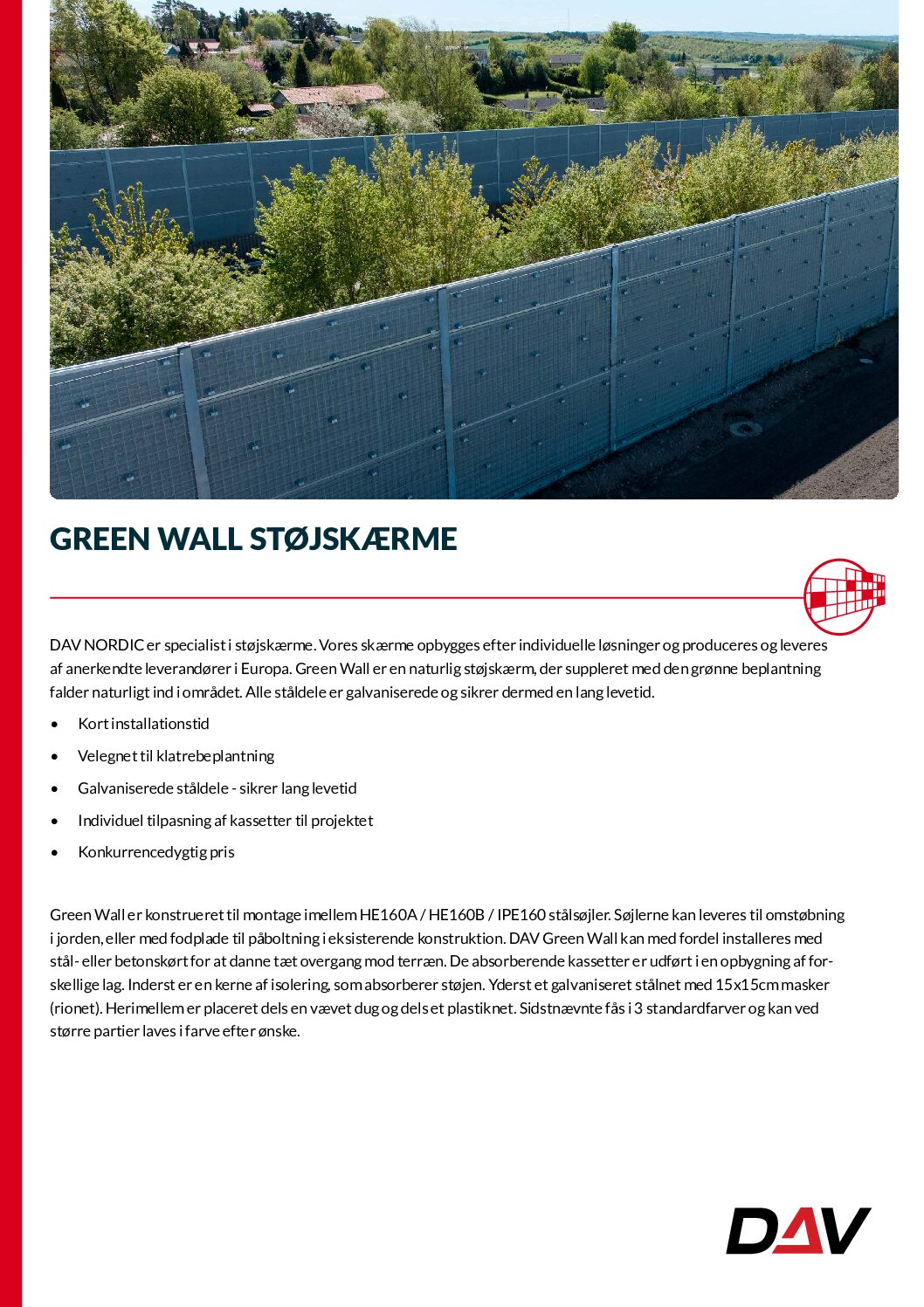 Green Wall produktblad